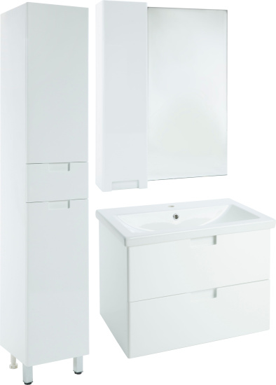 Тумба с раковиной Bellezza Пегас 60 подвесная, белая