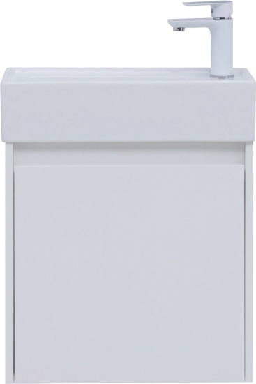 Тумба с раковиной Aquanet Nova Lite 50 белый глянец