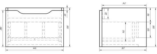 Мебель для ванной Dreja Tiny 50 белая