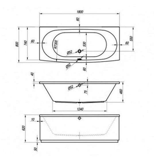 Акриловая ванна Kolpa San Vip Basis 180x80 см