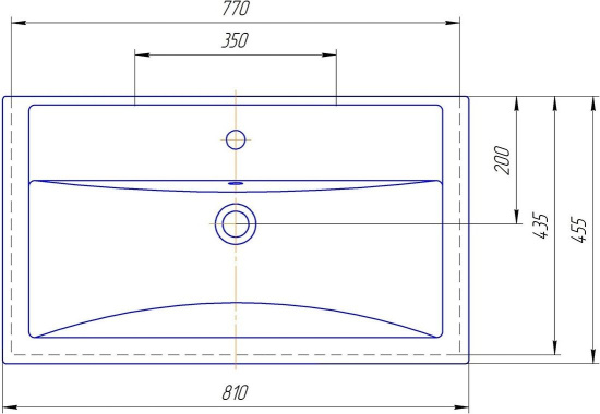 Тумба с раковиной СанТа Меркурий 80