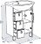 Мебель для ванной Triton Кристи 70 L, 3 ящика, белая