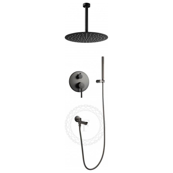 Душевая система Filarete Roun FL1022BG, графит