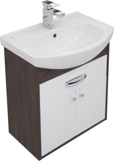Тумба с раковиной Aquanet Грейс 60 1 ящик, 2 фасада, дуб кантенбери