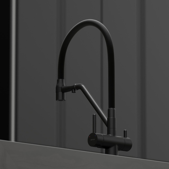 Смеситель для кухни Sancos Dora SC4003MB, матовый черный