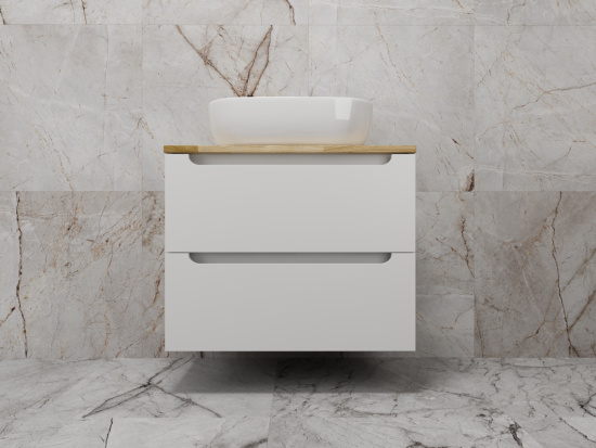 Тумба с раковиной Style Line Бали 70 со столешницей, белый софт