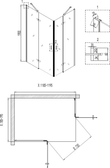 Душевое ограждение Niagara Nova NG-6617-08