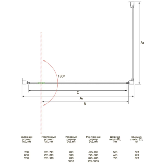 Душевой уголок Veconi Rovigo RV-033B 90x90, профиль черный