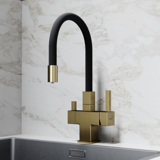 Смеситель для кухни Sancos Arno SC4005BG, брашированное золото
