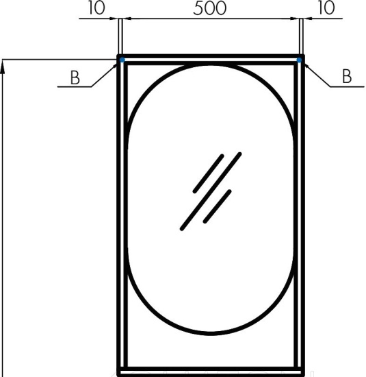 Зеркало Aquaton Лофт Фабрик 50 дуб кантри