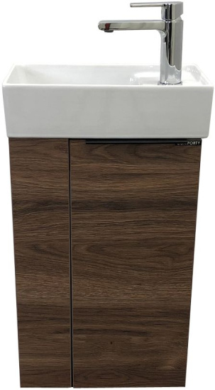 Тумба с раковиной Comforty Матэ 40 дуб темно-коричневый