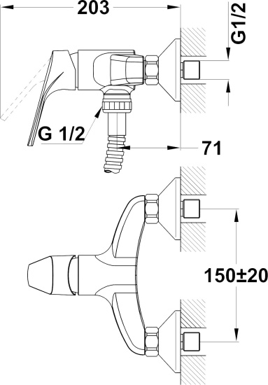 Смеситель для душа Teka Alcudia 462316200