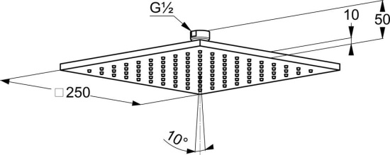 Верхний душ Kludi A-QA 6442505-00