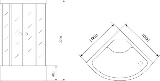 Душевая кабина Timo Standart T-1100