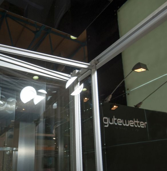 Душевой уголок GuteWetter Practic Square GK-404 левая 100x100 см стекло бесцветное, профиль матовый хром