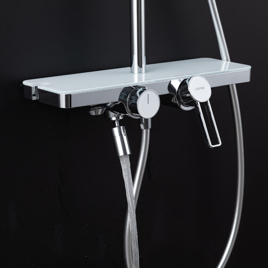 Душевая стойка Gappo G2496-20, хром/белый