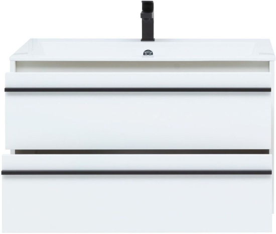 Тумба с раковиной Aquanet Lino 90 белый матовый