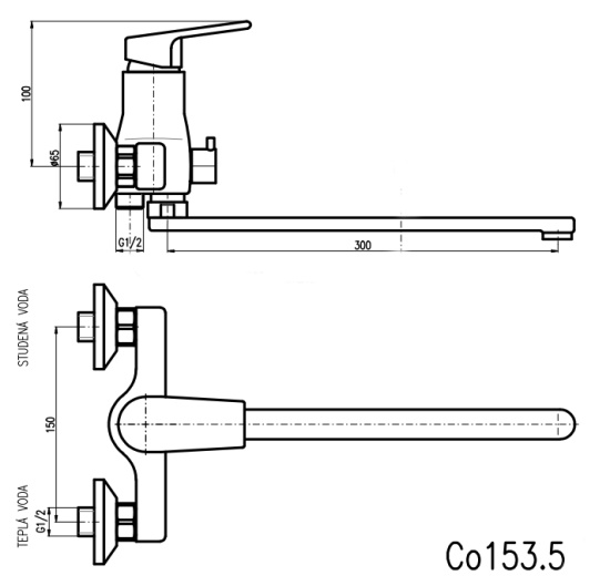 Смеситель для ванны Rav Slezak Colorado CO253.5