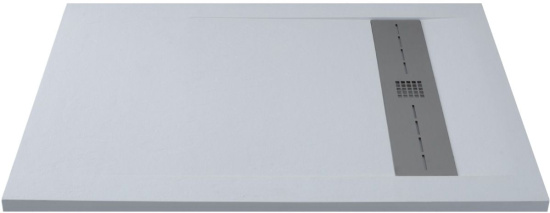 Поддон для душа Aquanet Delight 140x80 белый камень, с сифоном