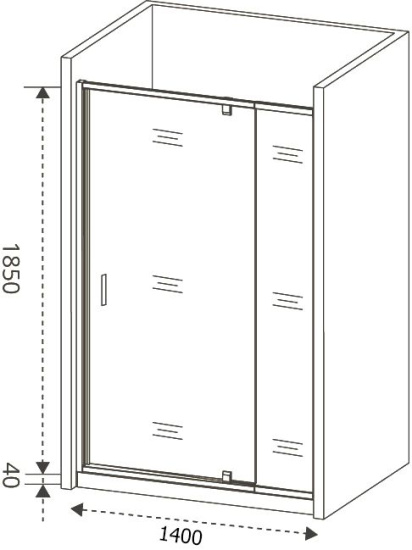 Душевая дверь в нишу Good Door Orion WTW-PD-140-G-CH