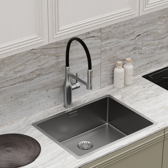 Смеситель для кухни Sancos Pride SC4011BNG, нержавеющая сталь