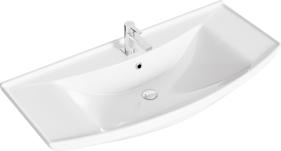 Тумба с раковиной Aqwella Allegro 105 с 3 ящиками, напольная