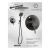Душевая система Filarete Roun FL1028BG, графит Душевая система Filarete Roun FL1028BG, графит