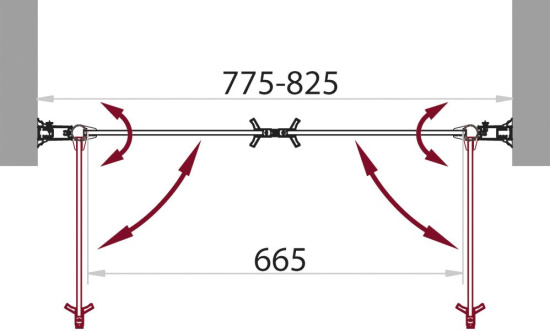 Душевая дверь в нишу BelBagno Sela B 2 80 C Cr