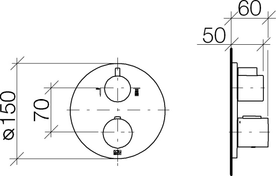 Смеситель для душа Dorn Bracht Rounded generic 36426970-00 термостат, хром