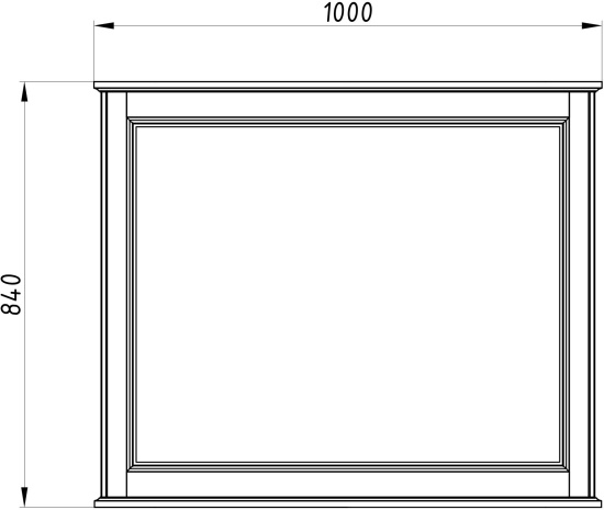 Зеркало ASB-Woodline Венеция 100 белое, патина серебро
