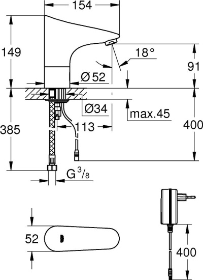 Кран для фильтра Grohe Europlus E 36016001 хром