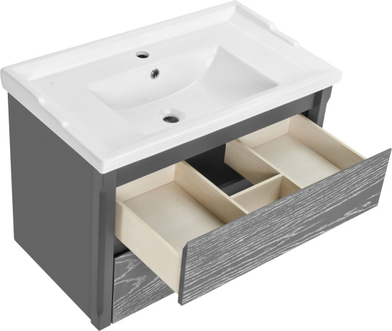 Тумба с раковиной ASB-Woodline Лорена 80 grigio