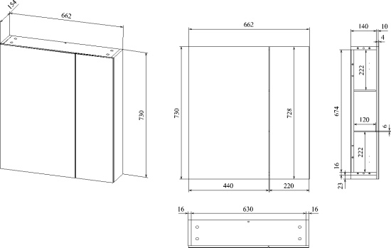 Мебель для ванной Stworki Копенгаген 70 белая
