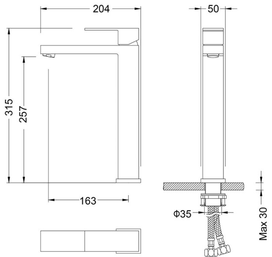 Смеситель для раковины Timo Selene 3011/17F высокий