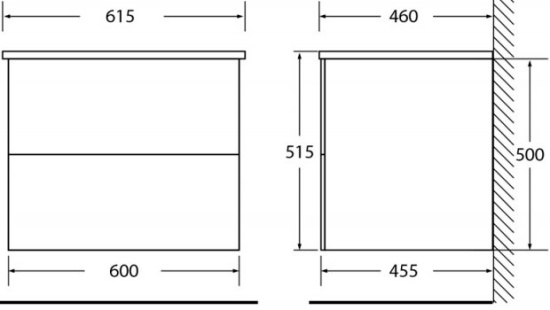 Тумба с раковиной BelBagno Etna 60 rovere bianco