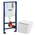 Инсталляция Grohe Rapid SL 38772001 с кнопкой смыва + унитаз подвесной WeltWasser Salzbach 043 GL-WT