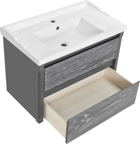 Тумба с раковиной ASB-Woodline Лорена 80 grigio