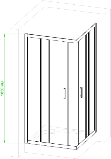 Душевой уголок Royal Bath HPD RB80HPD-C-BL 80x80