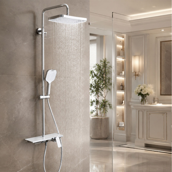 Душевая стойка Gappo G2496-10, хром/белый