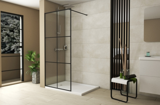 Душевая перегородка Bravat Blackline 90х195