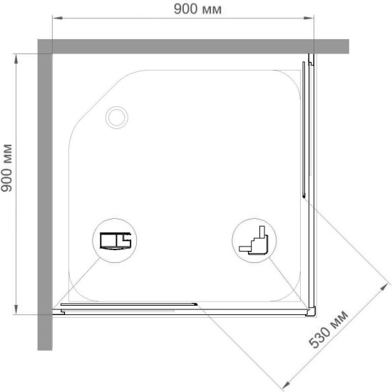 Душевой уголок Royal Bath HPD RB90 HPD-T-CH 90x90