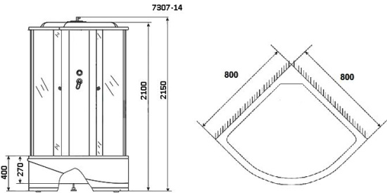 Душевая кабина Niagara NG-7307-14