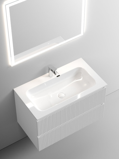 Тумба с раковиной Sancos Snob T 80 Bianco SNT80W, подвесная