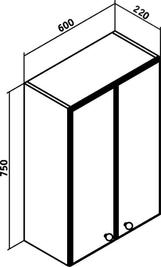 Шкаф Runo Кредо 60