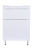 Тумба с раковиной Style Line Бергамо мини 60 2 ящика Люкс антискрейтч белая, Plus напольная