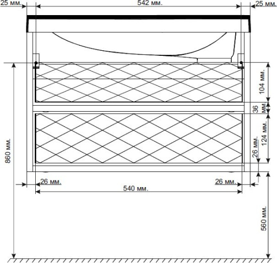 Мебель для ванной 1MarKa Naomi 60х50 дуб сонома