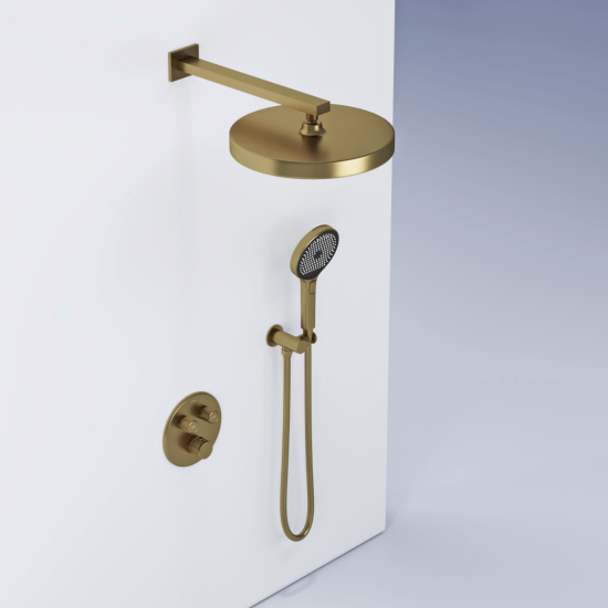 Душевая система SANCOS Space SC3006BG, золото брашированное