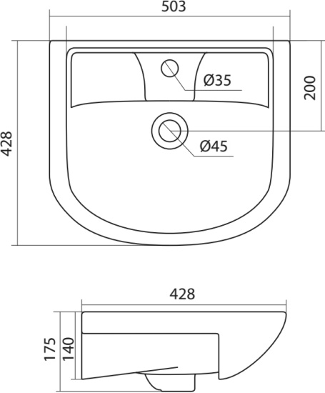 Тумба с раковиной Style Line Эко Стандарт №10 50 белая