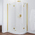 Душевой уголок Vegas Glass AFS-F 120*80 09 01 L профиль золото, стекло прозрачное