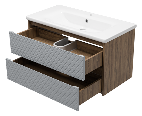 Тумба с раковиной Brevita Chester 90 подвесная